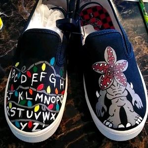 Custom Painted Stranger Things Shoes